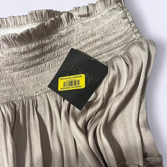 NWT John Mark Metallic Satin Tiered Maxi Skirt Size XL Whimsygoth Fairycore - Picture 5 of 6